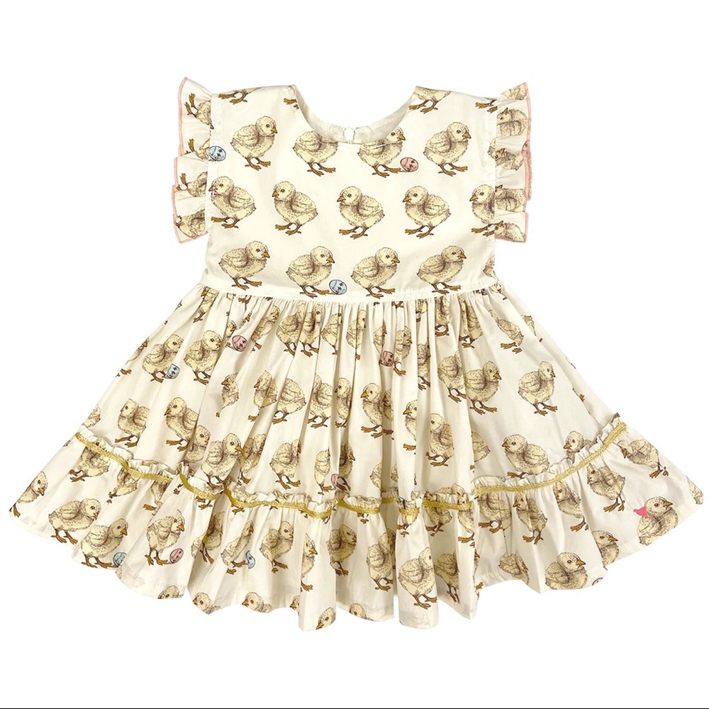 Pink Chicken BABY CHICKS NILEY DRESS Easter
